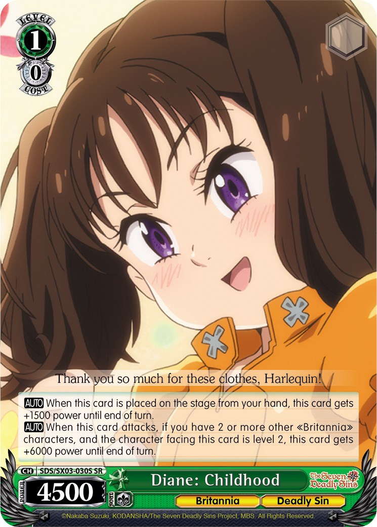 Diane: Childhood (SR) (SDS/SX03-030S SR) - The Seven Deadly Sins
