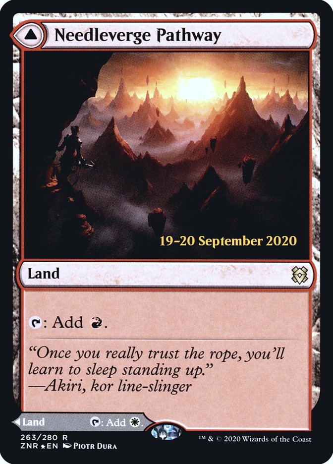 Needleverge Pathway // Pillarverge Pathway (PRE-263S) - Zendikar Rising Promos Foil