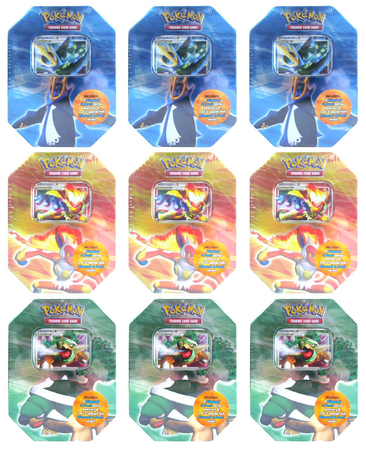 Diamond & Pearl - Collector's Tin Display (Infernape/Empoleon/Torterra)