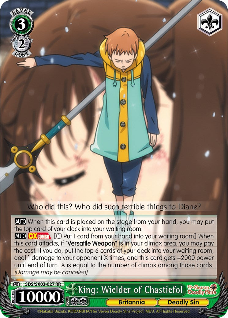King: Wielder of Chastiefol (SDS/SX03-027 RR) - The Seven Deadly Sins