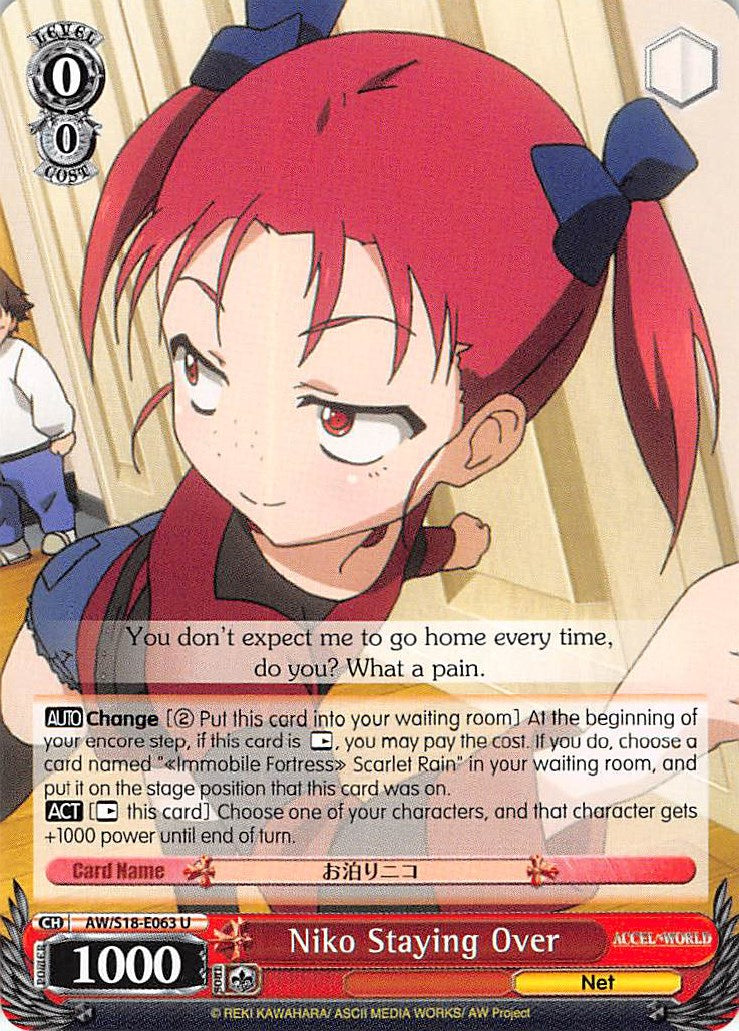 Niko Staying Over (AW/S18-E063 U) - Accel World