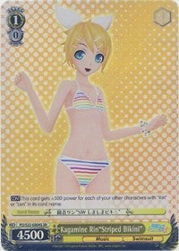 Kagamine Rin"Striped Bikini" (SR) (PD/S22-E004S SR) - Hatsune Miku -Project DIVA- f