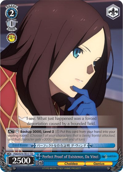 Perfect Proof of Existence, Da Vinci (FGO/S75-TE17 TD) - Fate/Grand Order Absolute Demonic Front: Babylonia