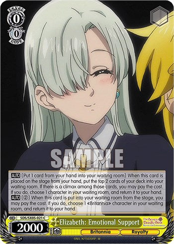 Elizabeth: Emotional Support (SDS/SX05-021 C) - The Seven Deadly Sins: Revival of The Commandments