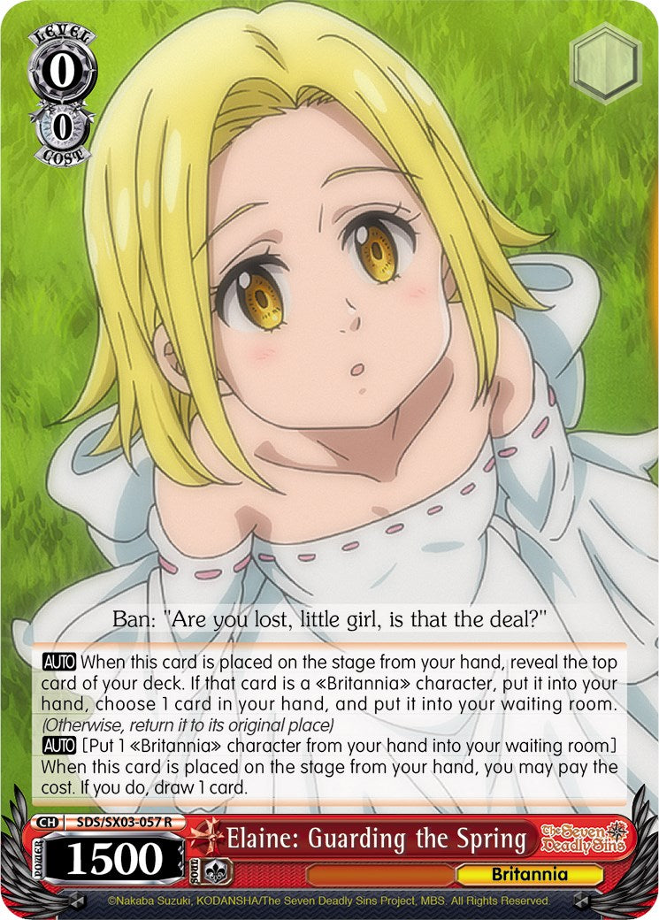 Elaine: Guarding the Spring (SDS/SX03-057 R) - The Seven Deadly Sins