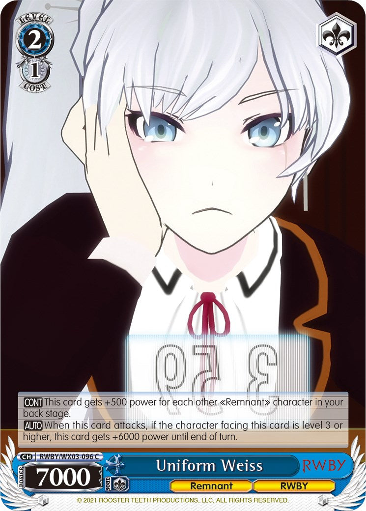 Uniform Weiss (RWBY/WX03-096 C) - RWBY