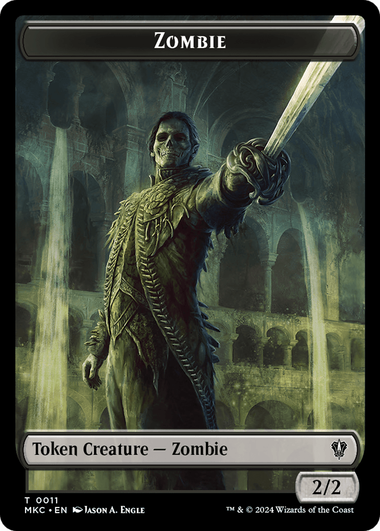 Copy // Zombie Double-Sided Token [Murders at Karlov Manor Commander Tokens] - Josh's Cards