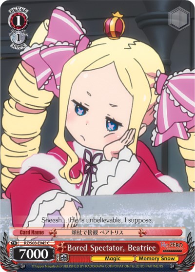 Bored Spectator, Beatrice (RZ/S68-E045 C) - Re:ZERO Memory Snow