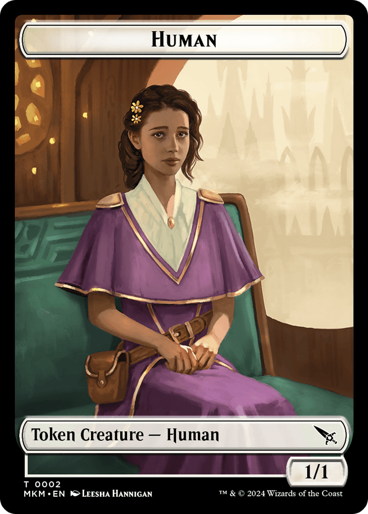 Human // Ogre Double-Sided Token [Murders at Karlov Manor Commander Tokens] - Josh's Cards