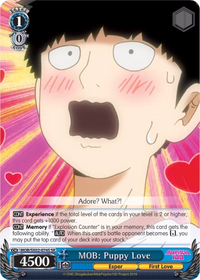 MOB: Puppy Love (SR) (MOB/SX02-074S SR) - Mob Psycho 100