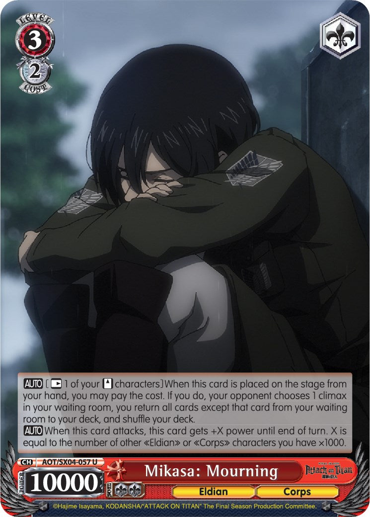 Mikasa: Mourning (AOT/SX04-057 U) - Attack On Titan: Final Season