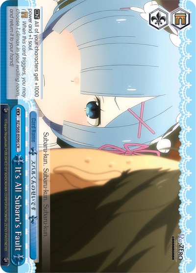 It's All Subaru's Fault (RZ/S68-E096 CR) - Re:ZERO Memory Snow