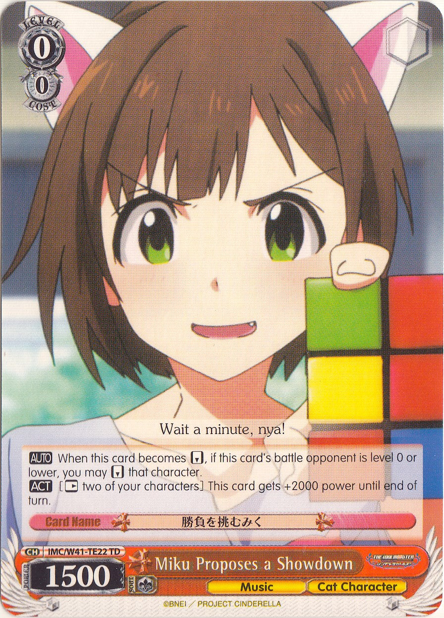 Miku Proposes a Showdown (IMC/W41-TE22 TD) - The iDOLM@STER Cinderella Girls
