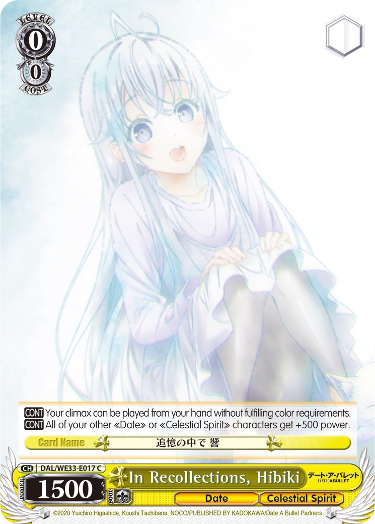 In Recollections, Hibiki (DAL/WE33-E017 C) - Date A Bullet