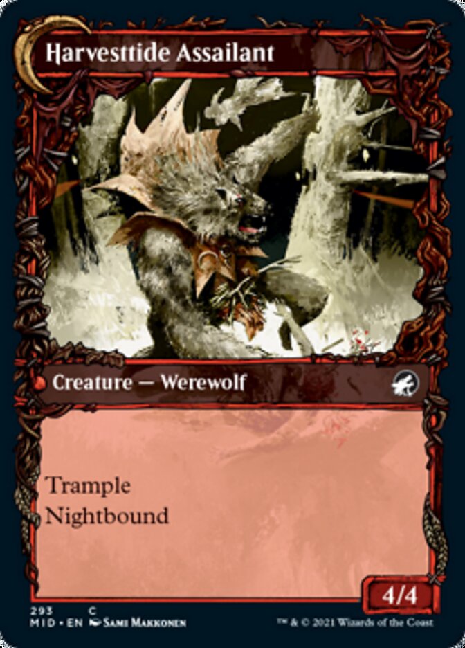 Harvesttide Infiltrator // Harvesttide Assailant (MID-293) - Innistrad: Midnight Hunt: (Showcase, Double Faced Transform)