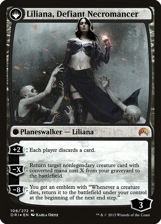 Liliana, Heretical Healer // Liliana, Defiant Necromancer (PRE-106S) - Magic Origins Promos: (originpwdfc) Foil