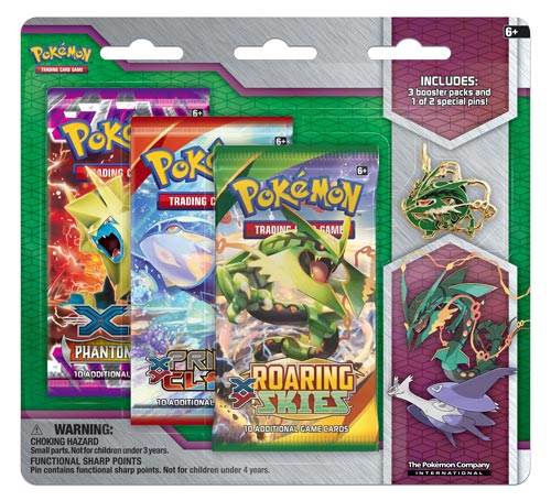 XY: Roaring Skies - Collector's Pin 3-Pack Blister (Mega Rayquaza)