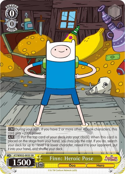 Finn: Heroic Pose (SR) (AT/WX02-003S SR) - Adventure Time