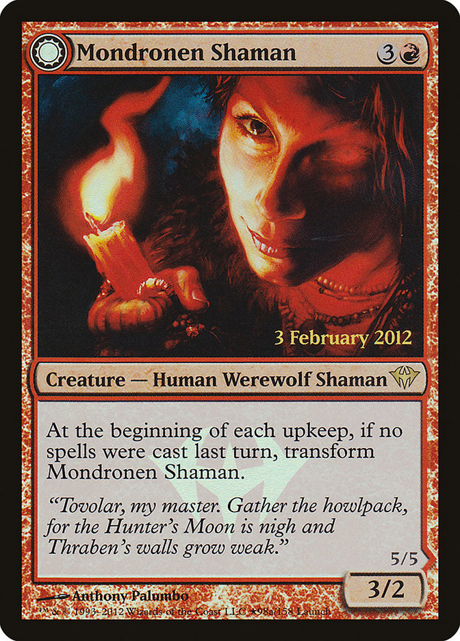 Mondronen Shaman // Tovolar's Magehunter (LARP-98★) - Dark Ascension Promos: (Double Faced Transform) Foil