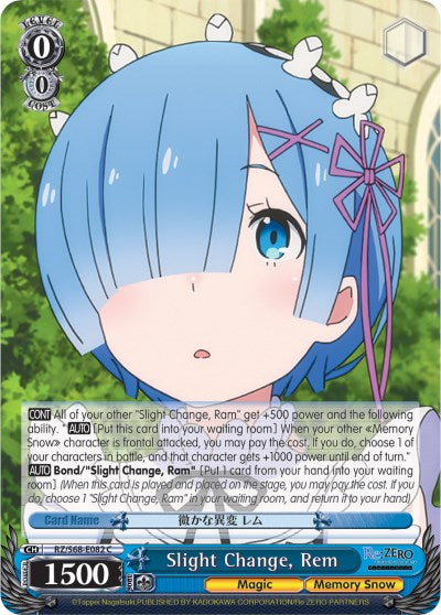 Slight Change, Rem (RZ/S68-E082 C) - Re:ZERO Memory Snow