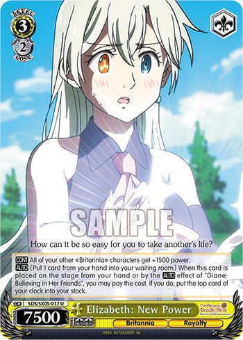 Elizabeth: New Power (SDS/SX05-017 U) - The Seven Deadly Sins: Revival of The Commandments