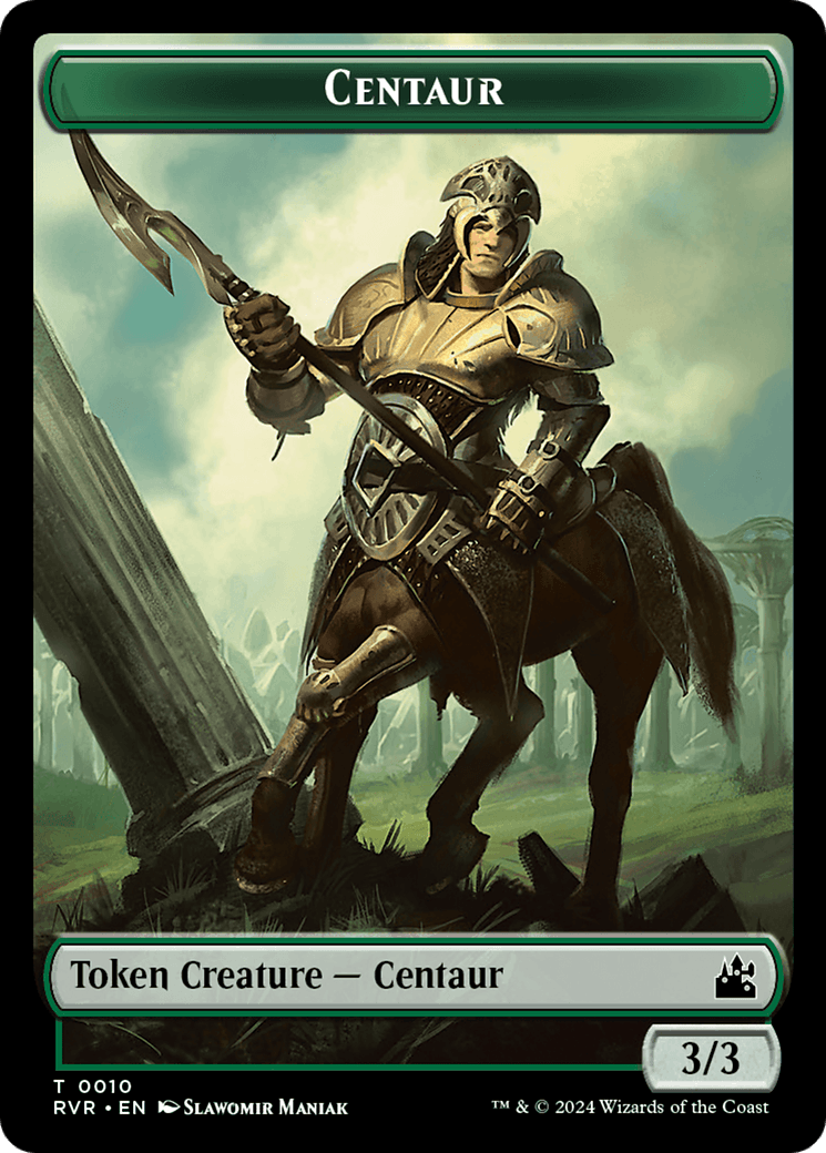 Spirit (0018) // Centaur Double-Sided Token [Ravnica Remastered Tokens] - Josh's Cards