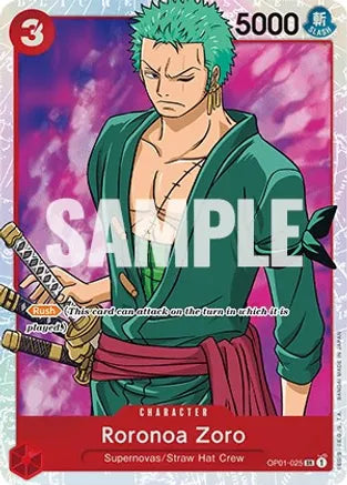 One Piece: Roronoa Zoro OP01-025 SR - Near Mint