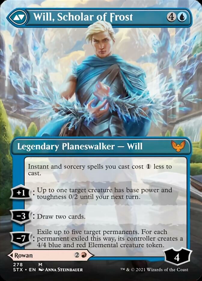 Rowan, Scholar of Sparks // Will, Scholar of Frost (STX-278) - Strixhaven: School of Mages (Borderless)
