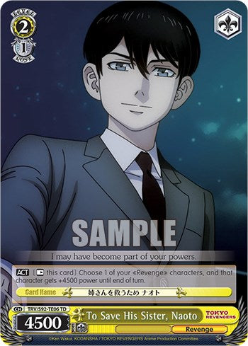 To Save His Sister, Naoto (TRV/S92-TE06 TD) - Tokyo Revengers