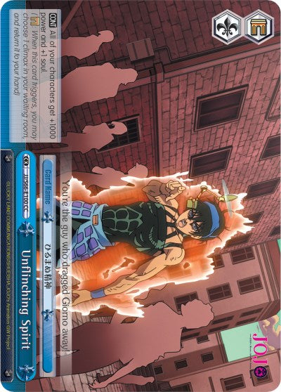 Unflinching Spirit (JJ/S66-E100 CC) - JoJo's Bizarre Adventure: Golden Wind