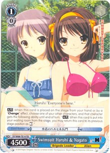 Swimsuit Haruhi & Nagato (TD) (SY/W08-TE14 TD) - The Melancholy of Haruhi Suzumiya