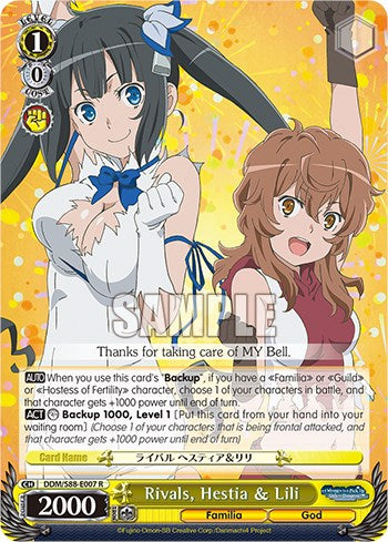 Rivals, Hestia & Lili (DDM/S88-E007 R) - Is it Wrong to Try to Pick Up Girls in a Dungeon?