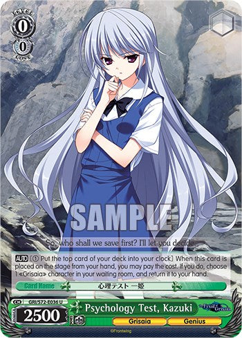 Psychology Test, Kazuki (GRI/S72-E036 U) - The Fruit of Grisaia