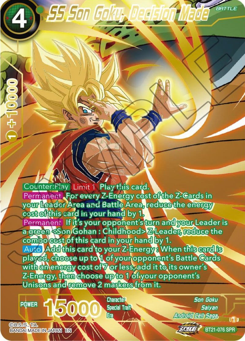 SS Son Goku, Decision Made (SPR) (BT21-076) [Wild Resurgence]
