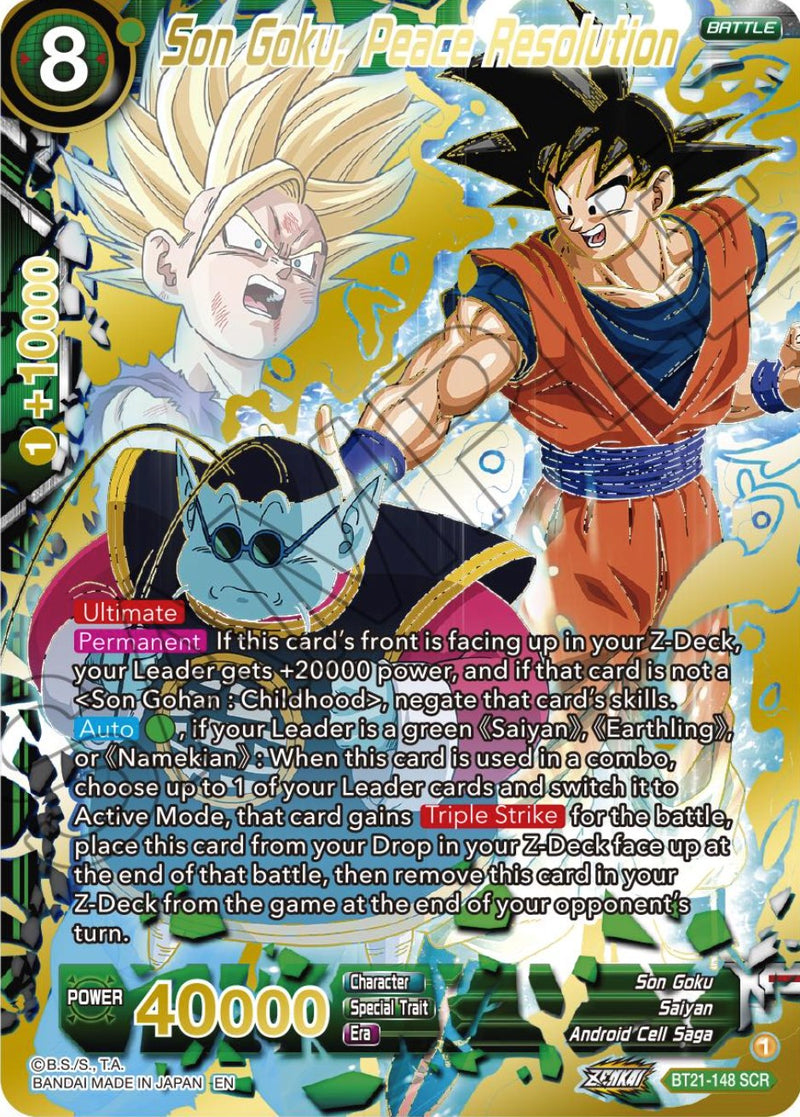 Son Goku, Peace Resolution (BT21-148) [Wild Resurgence]
