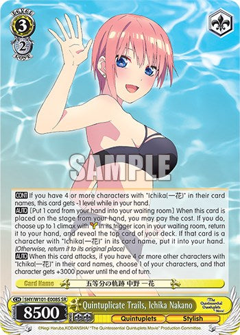 Quintuplicate Trails, Ichika Nakano (SR) (5HY/W101-E008S SR) - The Quintessential Quintuplets Movie