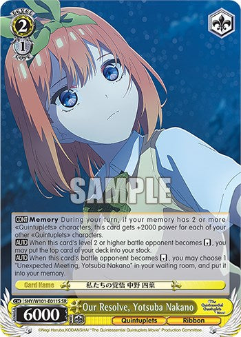 Our Resolve, Yotsuba Nakano (SR) (5HY/W101-E011S SR) - The Quintessential Quintuplets Movie