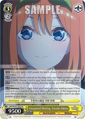 Unexpected Meeting, Yotsuba Nakano (5HY/W101-E012 U) - The Quintessential Quintuplets Movie