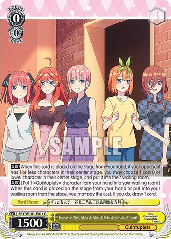 Forever as Five, Ichika & Nino & Miku & Yotsuba & Itsuki (5HY/W101-E016 C) - The Quintessential Quintuplets Movie