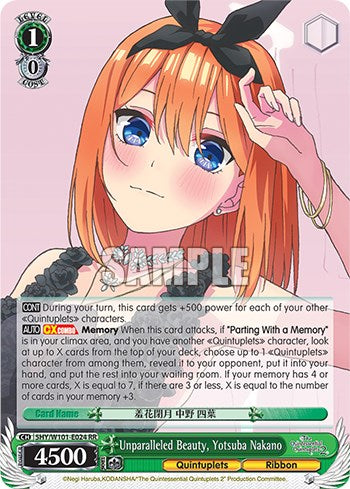 Unparalleled Beauty, Yotsuba Nakano (5HY/W101-E024 RR) - The Quintessential Quintuplets Movie