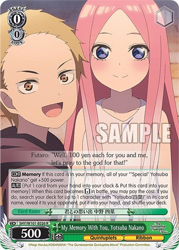 My Memory With You, Yotsuba Nakano (5HY/W101-E026 R) - The Quintessential Quintuplets Movie