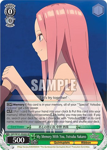 My Memory With You, Yotsuba Nakano (SR) (5HY/W101-E026S SR) - The Quintessential Quintuplets Movie