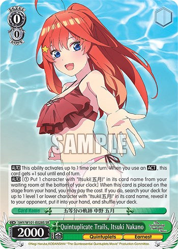 Quintuplicate Trails, Itsuki Nakano (SR) (5HY/W101-E028S SR) - The Quintessential Quintuplets Movie
