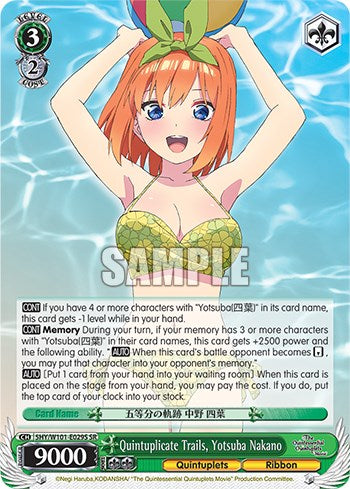 Quintuplicate Trails, Yotsuba Nakano (SR) (5HY/W101-E029S SR) - The Quintessential Quintuplets Movie