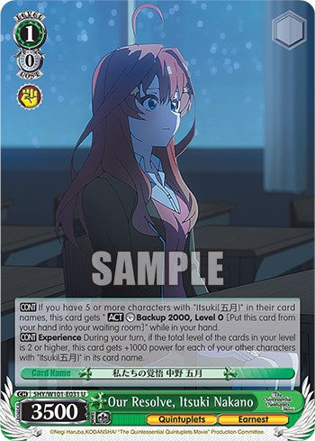 Our Resolve, Itsuki Nakano (5HY/W101-E031 U) - The Quintessential Quintuplets Movie