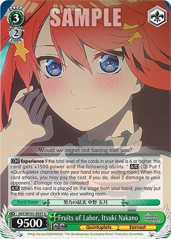 Fruits of Labor, Itsuki Nakano (5HY/W101-E037 U) - The Quintessential Quintuplets Movie