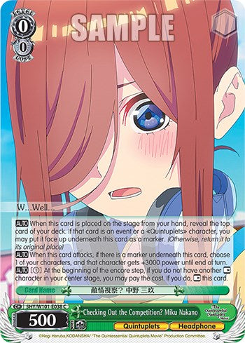 Checking Out the Competition? Miku Nakano (5HY/W101-E038 C) - The Quintessential Quintuplets Movie