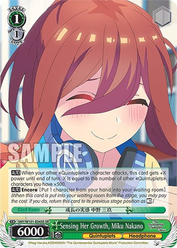 Sensing Her Growth, Miku Nakano (SR) (5HY/W101-E045S SR) - The Quintessential Quintuplets Movie