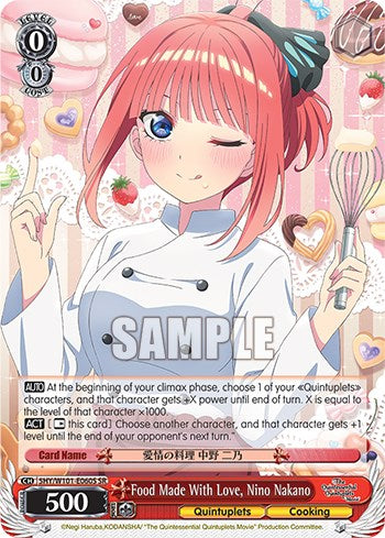Food Made With Love, Nino Nakano (SR) (5HY/W101-E060S SR) - The Quintessential Quintuplets Movie