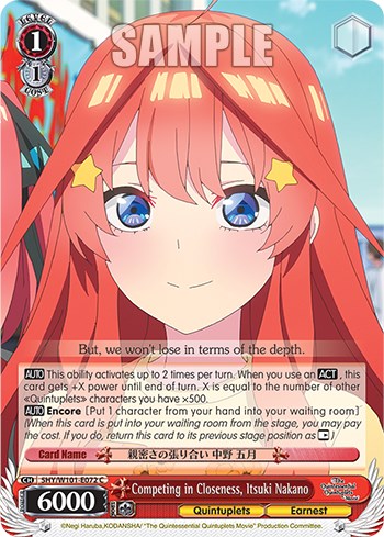 Competing in Closeness, Itsuki Nakano (5HY/W101-E072 C) - The Quintessential Quintuplets Movie